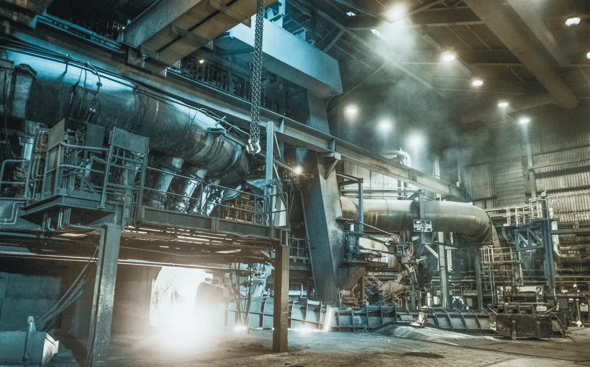 Machines inside one of SSAB's steel plants.