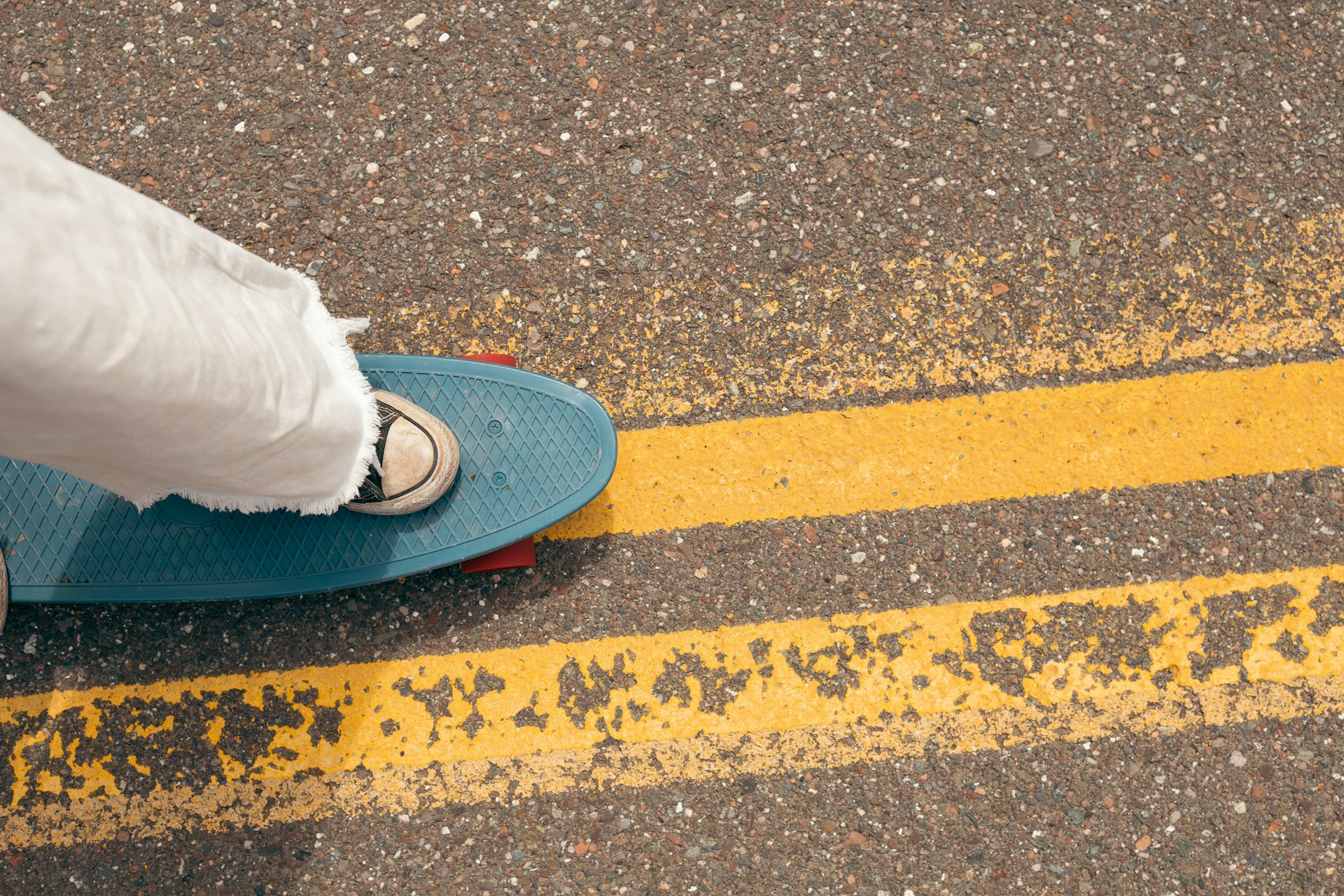 foot on skateboard