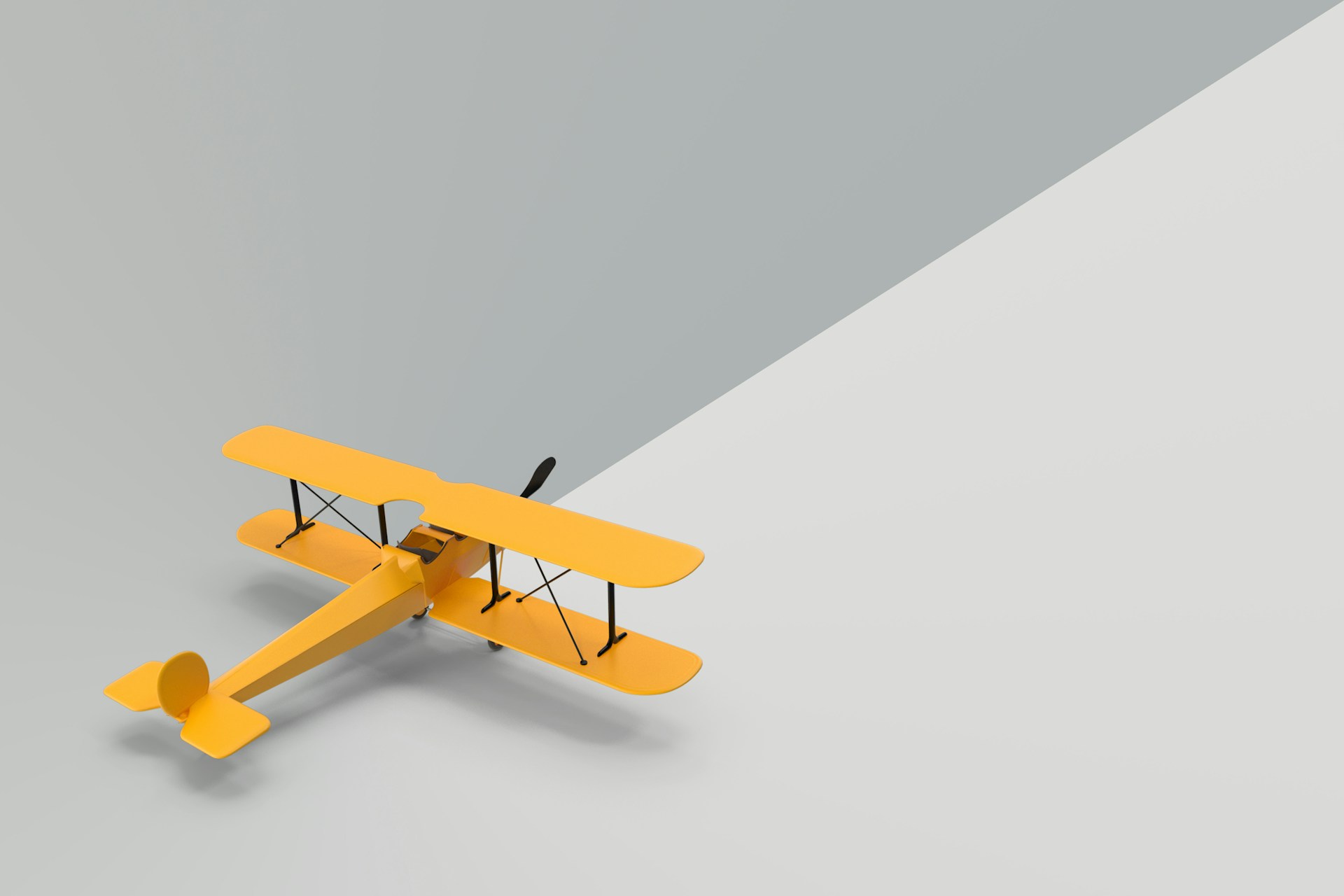 gult flygplan