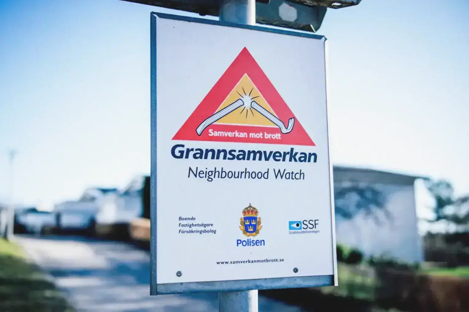 Neighbourhood Watch sign from the Swedish Police