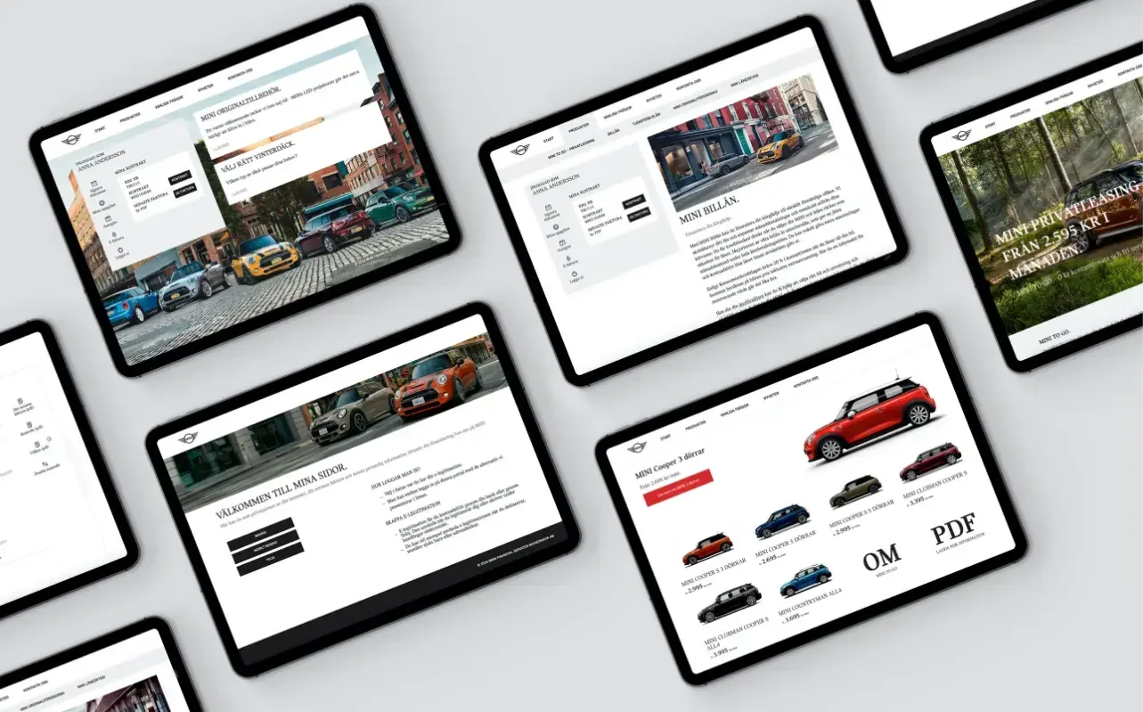 BMW portal on tablets