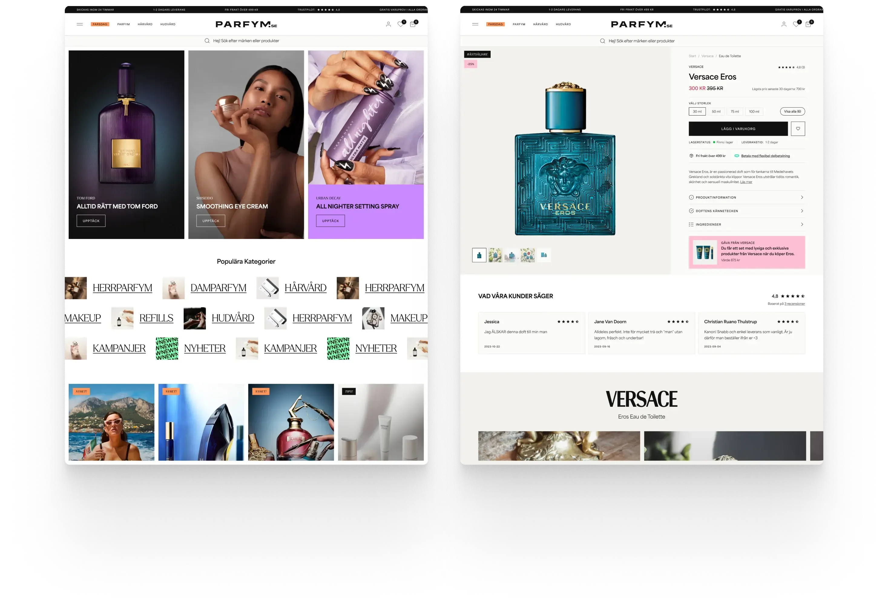 vy från parfym.se webbplats