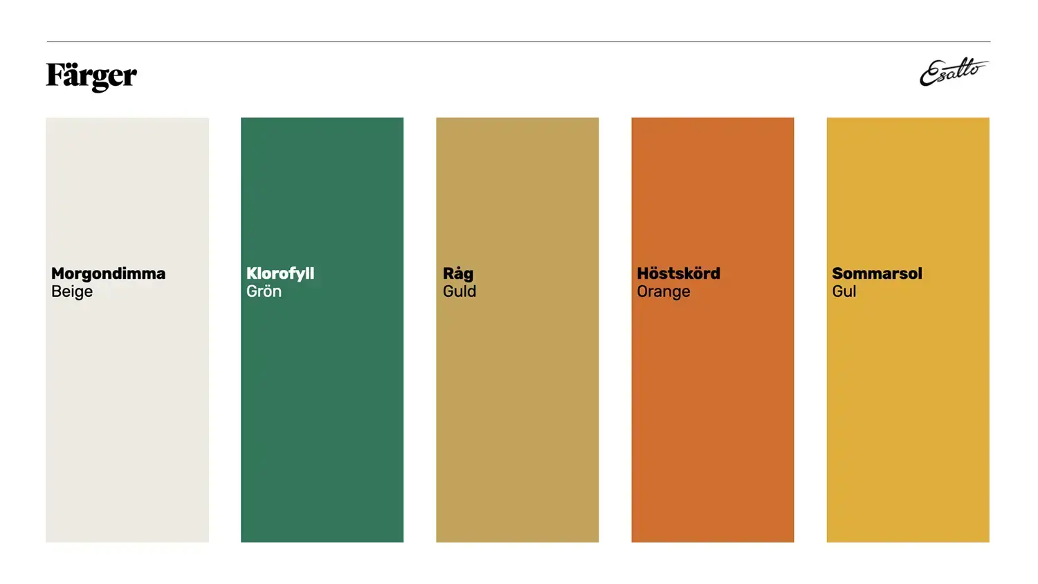 Color palette for Bondens el